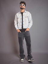 White Vintage Wash Denim Jacket Jackets Fugazee 