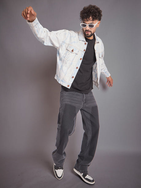 White Vintage Wash Denim Jacket Jackets Fugazee 