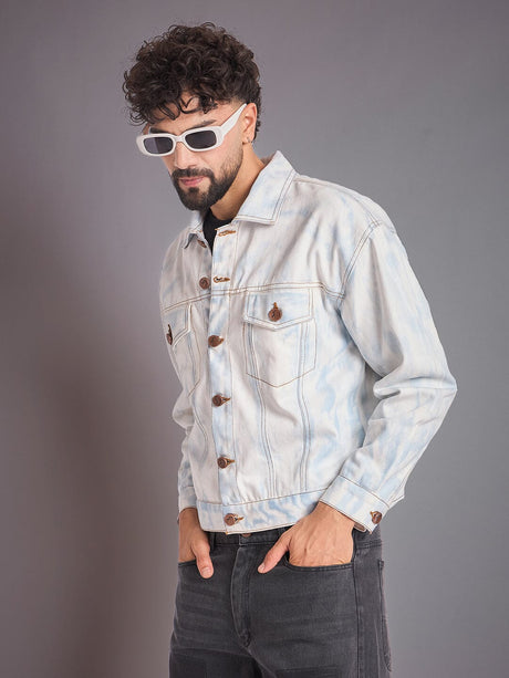 White Vintage Wash Denim Jacket Jackets Fugazee 