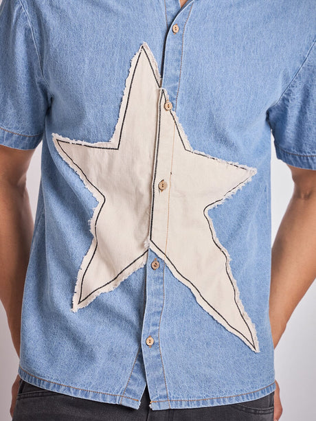 Denim Star Patch Shirt Shirts Fugazee 