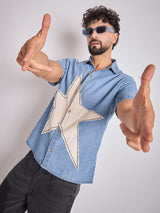 Denim Star Patch Shirt Shirts Fugazee 