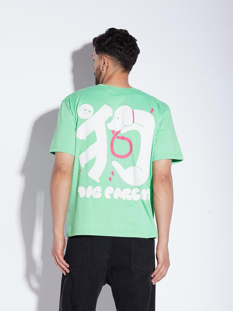 Bright Green Dog Parent Oversized Tshirt T-shirts Fugazee 