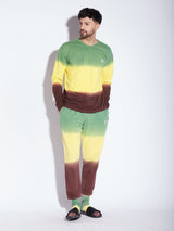 Lemon Tricolour Oversized Tshirt and Trackpant Clothing Set