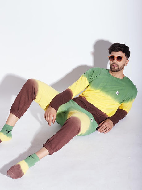 Lemon Tricolour Oversized Tshirt and Trackpant Clothing Set Clothing Set Fugazee 