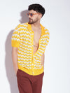 Yellow Wavy Knitted Shirt