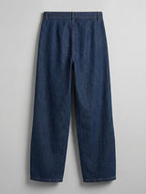 Dark Washed Pleated Denim Jeans Fugazee 