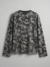 Grey Camo Waffle Longsleeve Tshirt T-Shirts Fugazee 