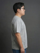 Grey Faux Flat Look Cut and Sew T-shirt T-Shirts Fugazee 