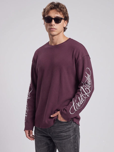 Maroon Cold Blooded Cropped Waffle Tshirt T-Shirts Fugazee 