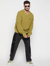 Grey Contrast Stitched Double Panel Jeans Jeans Fugazee 