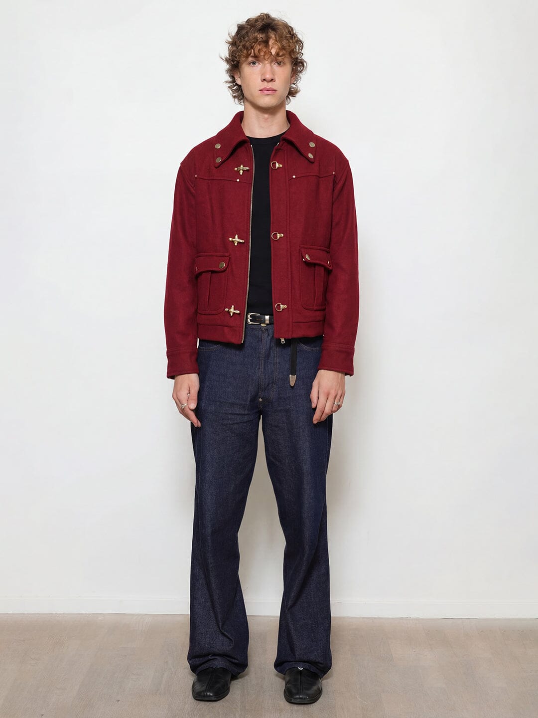 Maroon Fireman Clasp Woollen Jacket | Buy Men Jacket | Fugazee