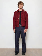 Maroon Fireman Clasp Woollen Jacket Jackets Fugazee 