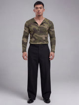 Camo Waffle Henley Longsleeves Tshirt T-Shirts Fugazee 