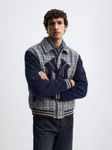 Blue Tweed NY Applique Jacket Jackets Fugazee 