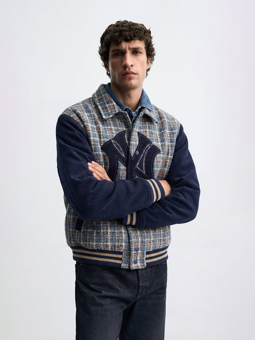 Blue Tweed NY Applique Jacket Jackets Fugazee 