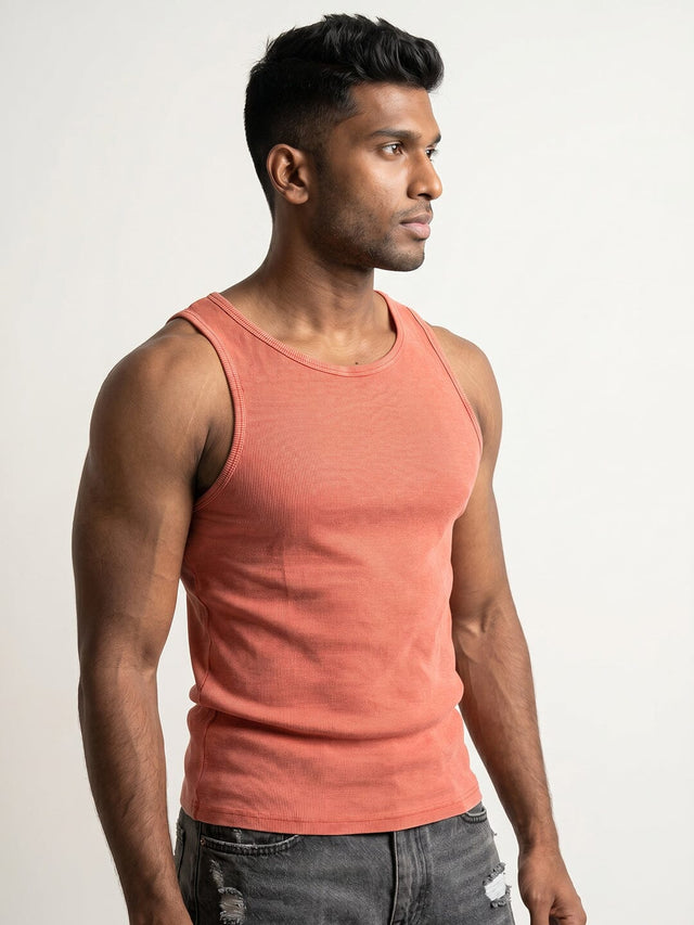 Amber Acid Ribbed Vest T-Shirts Fugazee 