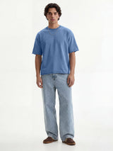 Ice Blue Washed Boxy Oversized Tshirt T-Shirts Fugazee 