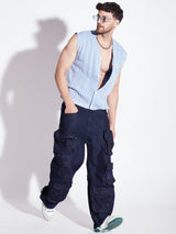 Sky Sleeveless Knitted Cardigan
