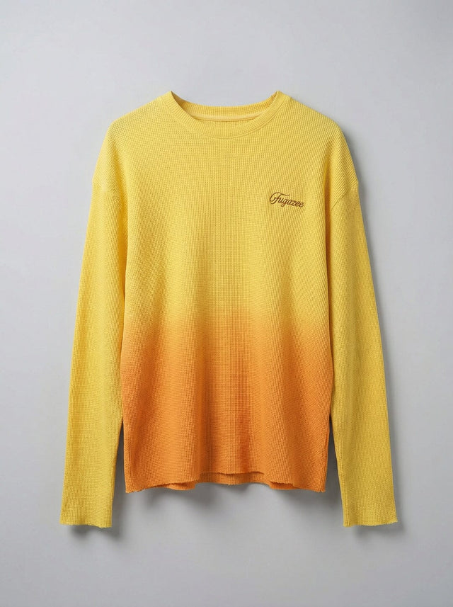 Sunrise Ombre Cropped Waffle Tshirt T-Shirts Fugazee 