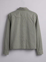 Myrtle Striped Embroidered Boxy Shirt Shirts Fugazee 