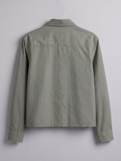 Myrtle Striped Embroidered Boxy Shirt Shirts Fugazee 