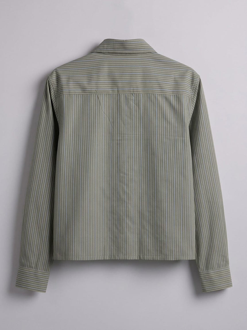 Myrtle Striped Embroidered Boxy Shirt Shirts Fugazee 