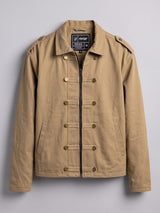 Biege Heavyweight Cropped Harrington Jacket Jackets Fugazee 