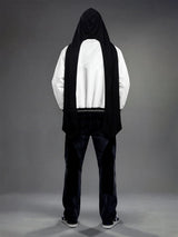 Black Fleece Hooded Scarf Scarf Fugazee 