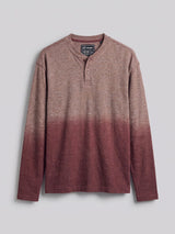 Brown Melange Ombré Relaxed Henley Tshirt T-Shirts Fugazee 