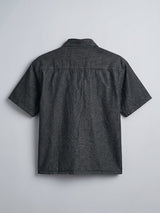 Black Fireman Clasp Boxy Denim Shirt Shirts Fugazee 