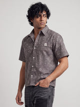 Grey Paisley Cropped Shirt Shirts Fugazee 