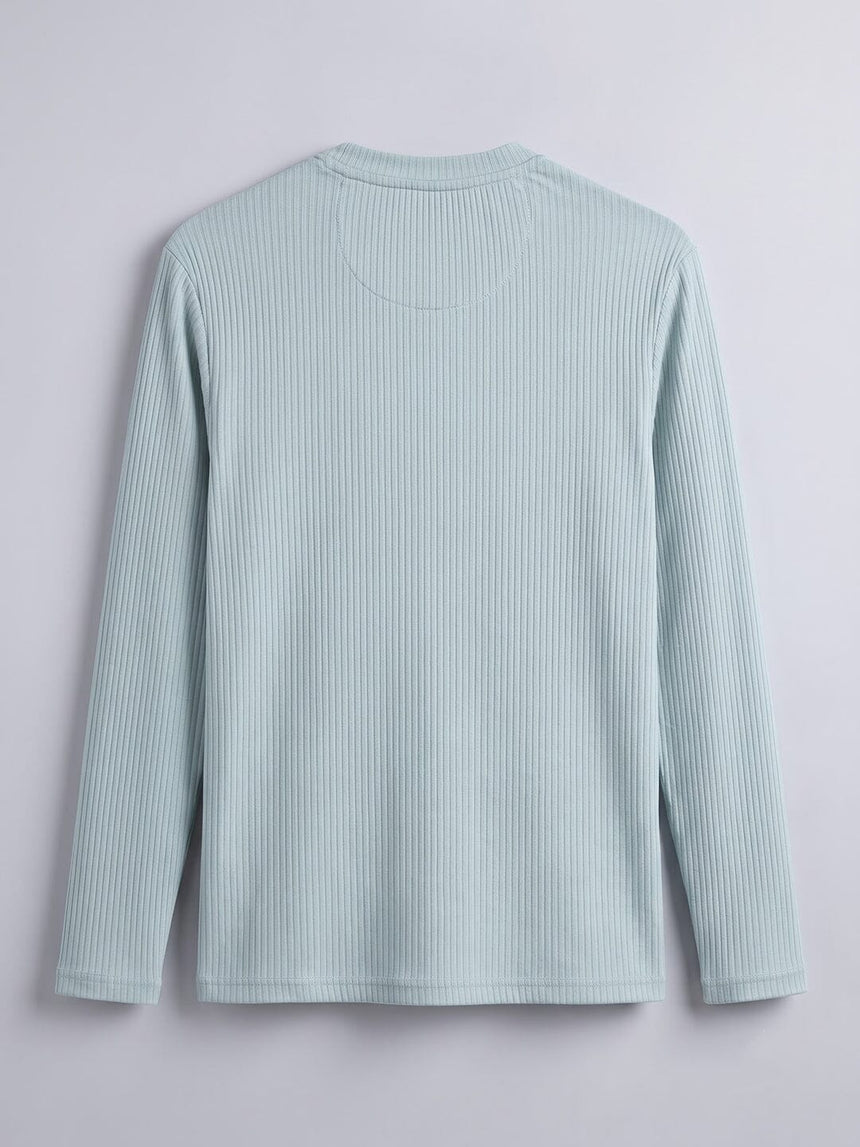 Aqua Parker Ribbed Henley Tshirt T-Shirts Fugazee 