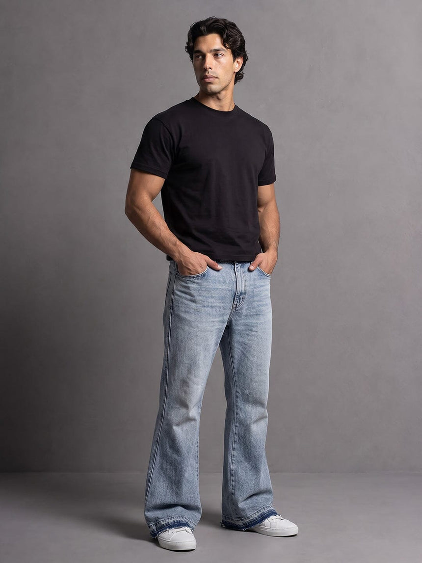 Black Solid Cropped Tshirt T-Shirts Fugazee 