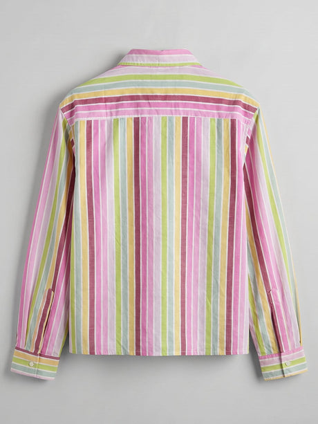 Carinval Striped Cropped Shirt Shirts Fugazee 