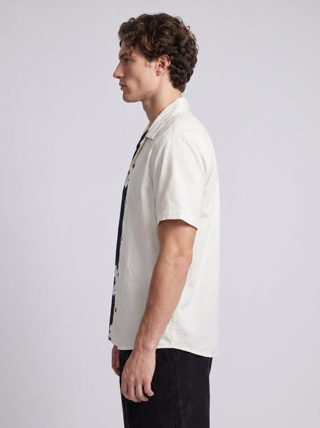 Floral Split Corduroy Denim Shirt Shirts Fugazee 