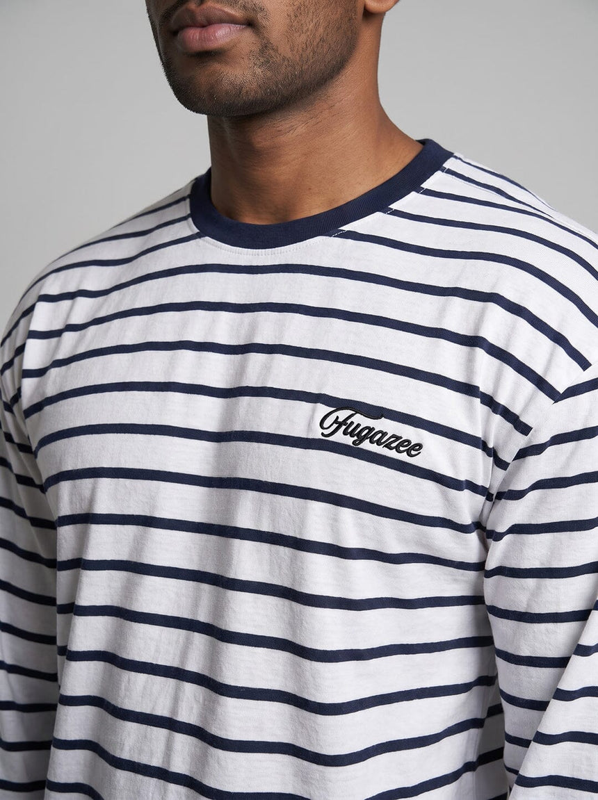 Sailor Striped Longsleeve Cropped Tshirt T-Shirts Fugazee 
