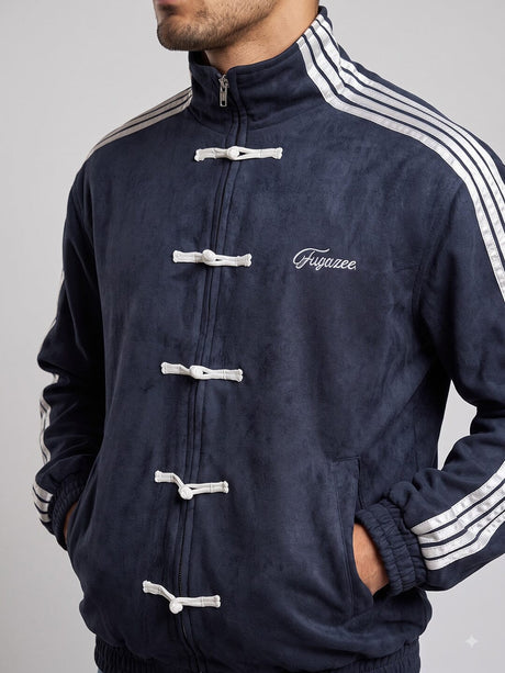 Navy CNY Suede Jacket Jackets Fugazee 