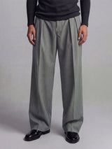 Grey Inverted Waist Tailored Trousers Trousers Fugazee 