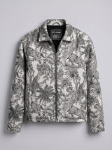 Ecru Tiger Tapersty Cropped Harrington Jacket Jackets Fugazee 