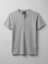 Light Grey Henley Short Sleeve Tshirt T-Shirts Fugazee 