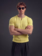 Lemon Ribbed Henley Short Sleeves Tshirt T-Shirts Fugazee 