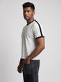 Grey Melange Taped Ringer Tshirt T-Shirts Fugazee 