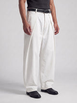 White washed Pleated Denim Jeans Fugazee 