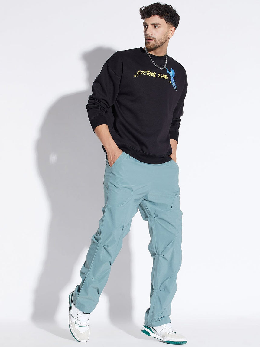 Teal Parachute Pleated Trackpants Trackpants Fugazee 