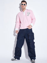 Pink Fleece Rugby Polo Tshirt T-shirts Fugazee 