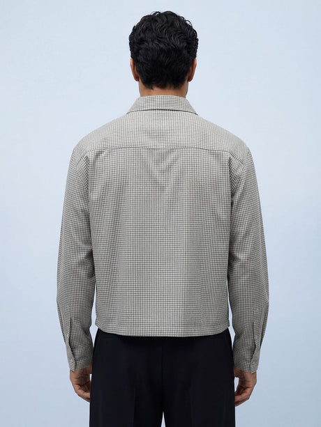 Blue Gingham Cropped Shirt Shirts Fugazee 