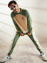 Mineral Green Cut And Sew Relaxed Fit Joggers