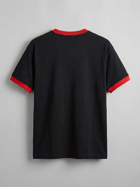 Black Cropped Ringer Tshirt T-Shirts Fugazee 