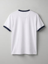 White Cropped Ringer Tshirt T-Shirts Fugazee 