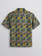 Abstract Floral Graphic Cropped Shirt Shirts Fugazee 